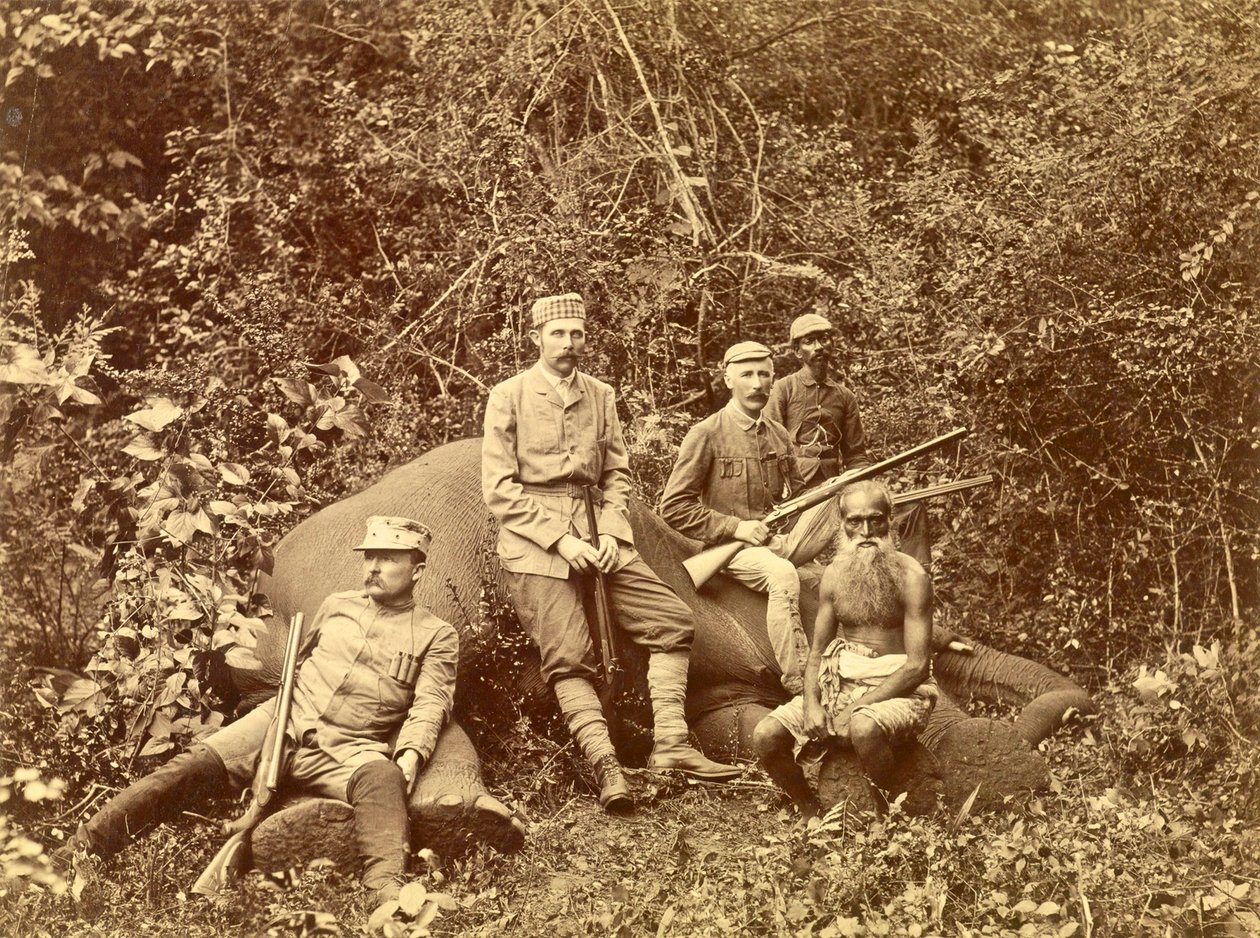 Arcivévoda Franz Ferdinand po lovu, Srí Lanka kolem roku 1892 od Austrian School