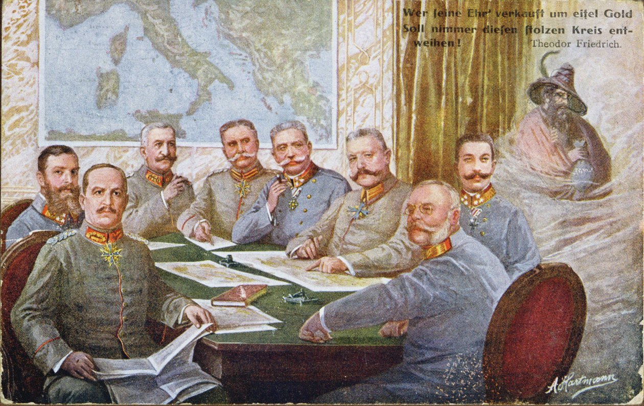 Rakouští a němečtí generálové a váleční vůdci 1. světové války, seskupení kolem Hindenburga a Mackensena, 1915 od Austrian School