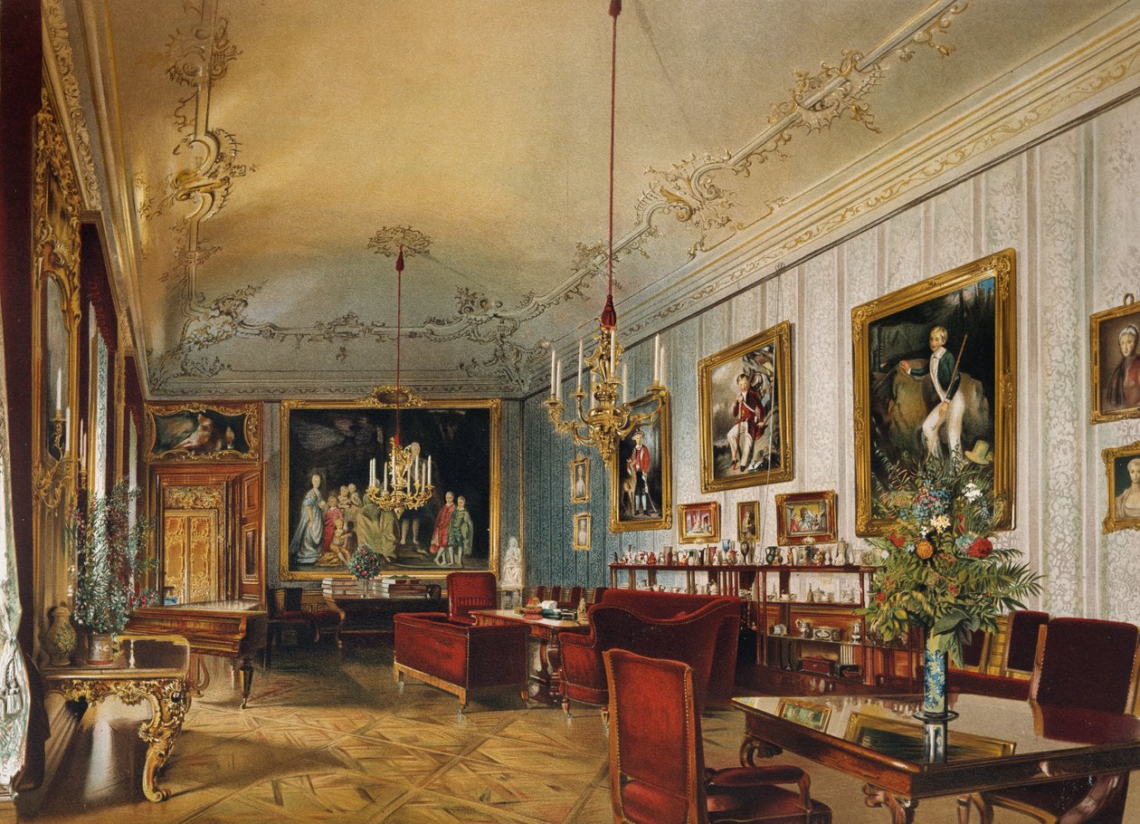 Sál princezny Sofie v císařských apartmánech, zámek Schoenbrunn (Seznam světového dědictví UNESCO od Austrian School