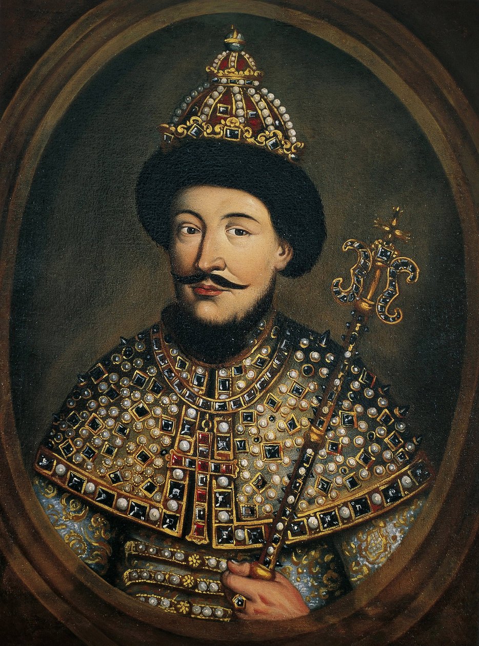 Portrét ruského cara Alexise I. Michajloviče, známého jako velmi mírumilovný car (1629-1676) - Portrét ruského cara Alexise I. Michajloviče (1629-1676) od rakouského mistra (aktivní cca 1440-1450) od Austrian School