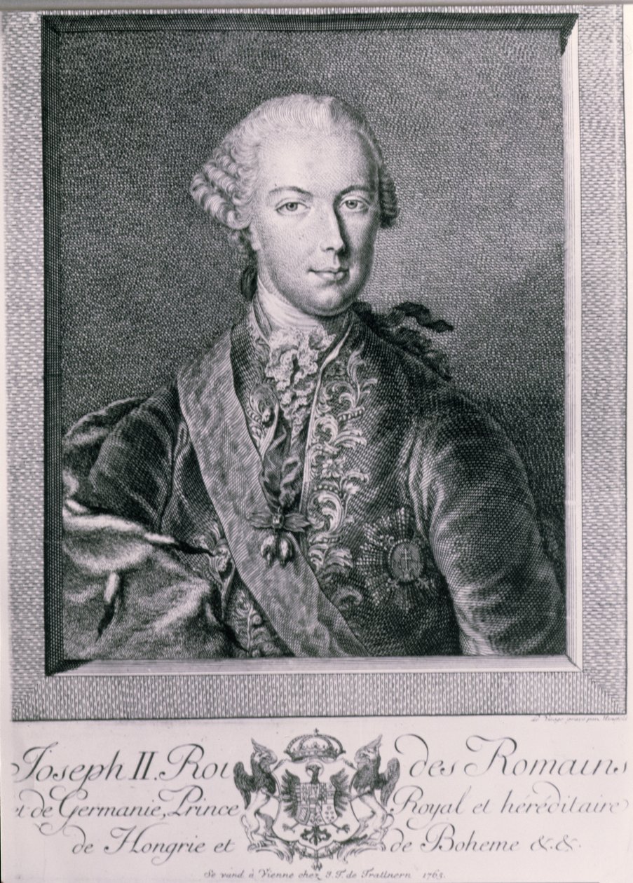 Portrét Josefa II. (1741-90), německého krále a císaře Svaté říše římské, 1763 od Austrian School