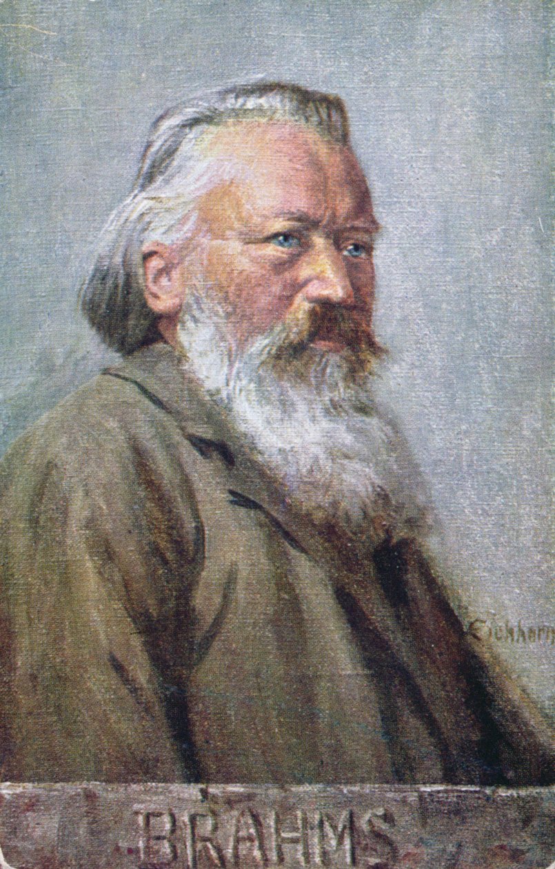 Pohlednice zobrazující Johannese Brahmse kolem roku 1910 od Austrian School