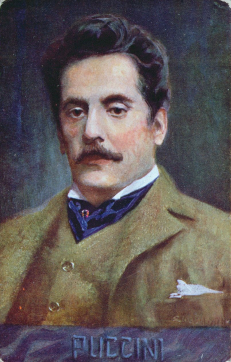 Pohlednicový portrét Giacoma Pucciniho, kolem roku 1910-15 od Austrian School