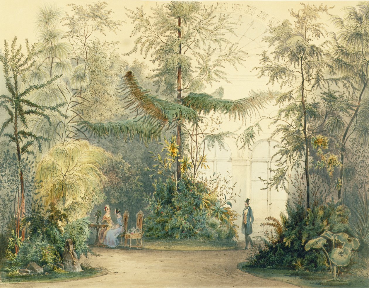 Zimní zahrada paláce Hofburg, Vídeň, 1852 (viz také 170851, 171910) od Austrian School