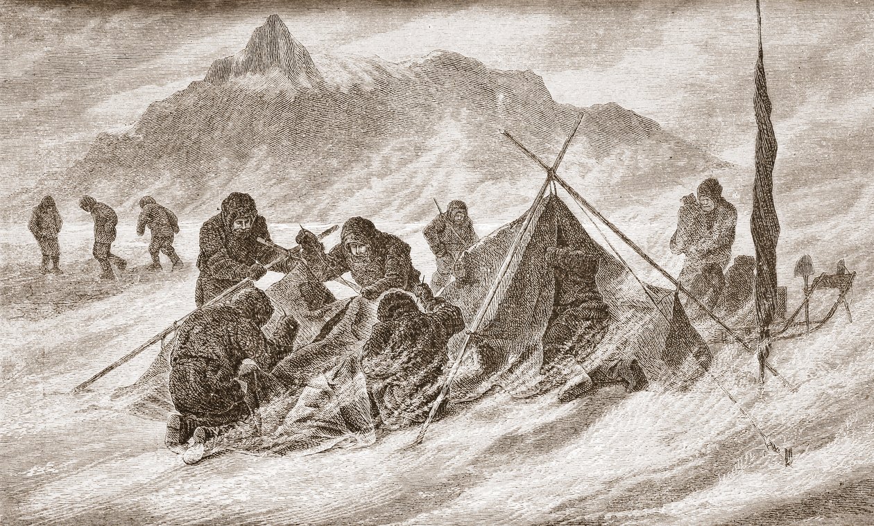 Trhlina se zvětšila během vánice, 1876 od Austrian School