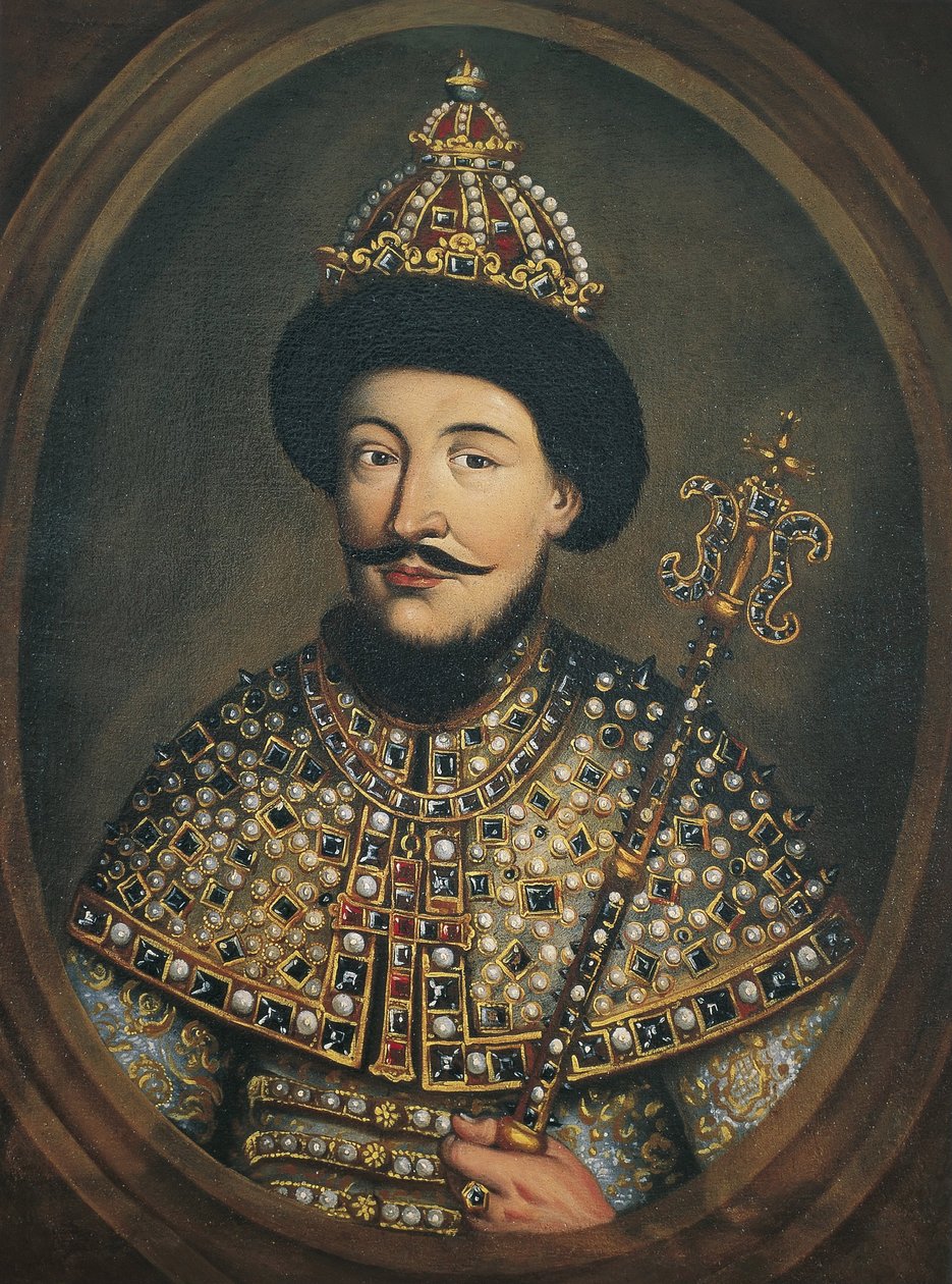 Portrét ruského cara Alexise I. Michajloviče 1629-1676, 70. léta 17. století od Austrian master