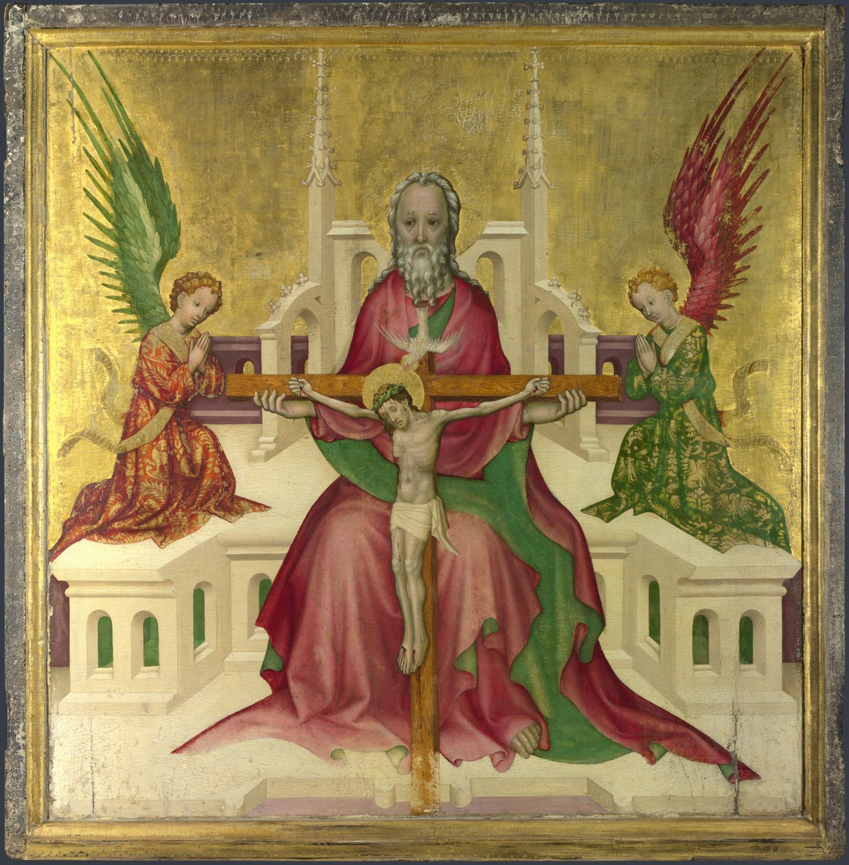 Trojice s ukřižovaným Kristem, kolem roku 1410 od Austrian master