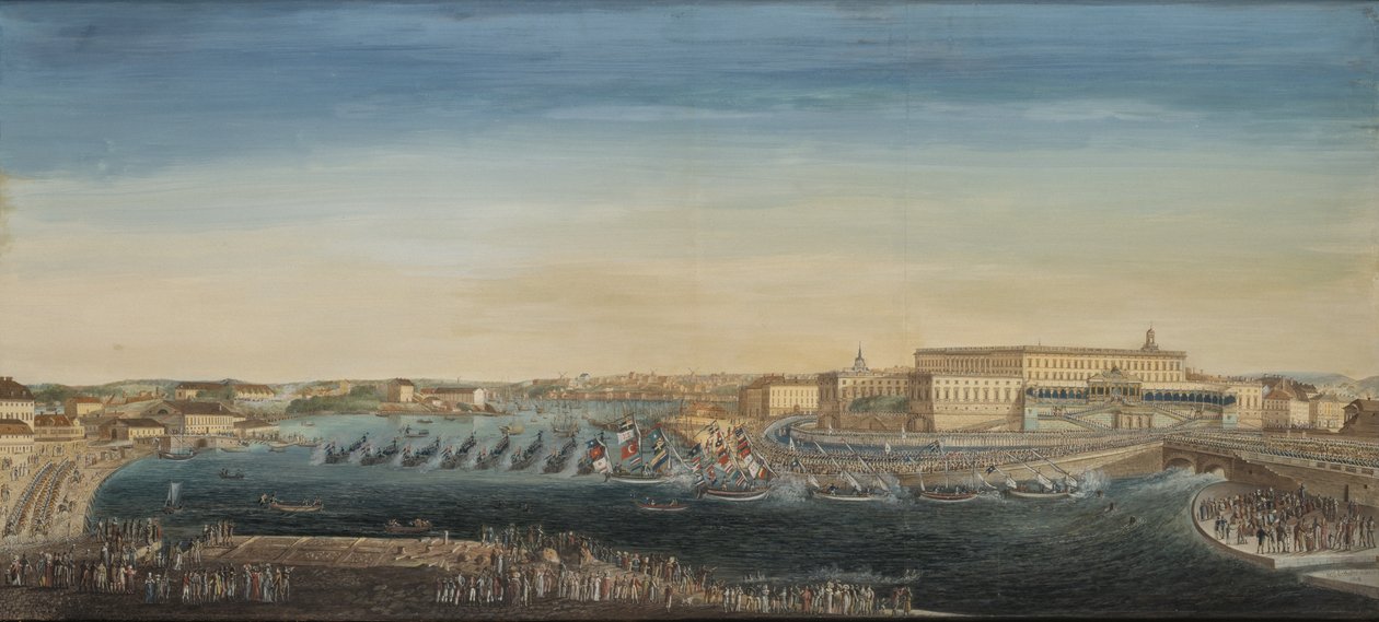 Acclamation of the King Carl XIV Johan of Sweden (1763-1844) 1818 (kvaš na plátně) od Axel Frederick Cederholm