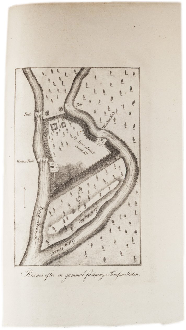 Ruiny staré pevnosti v Tennessee, z Atlasu Spojených států, 1824 od Axel Leonhard Klinckowström