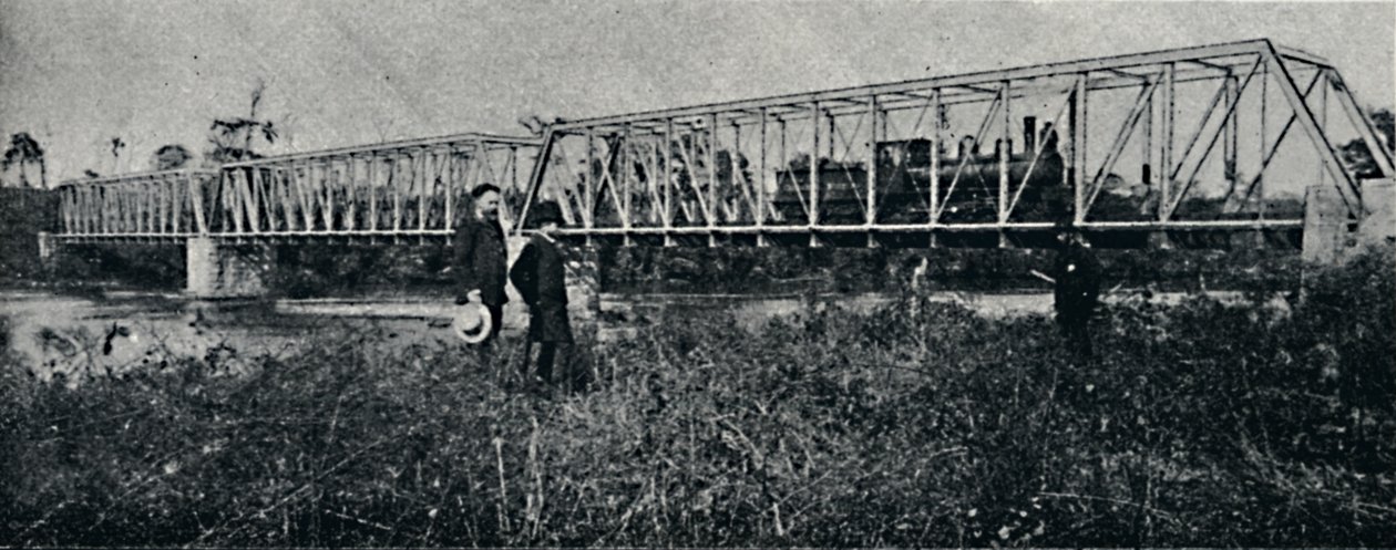 Most E. F. Mogyana přes řeku Pardo, 1895 od Axel Frick