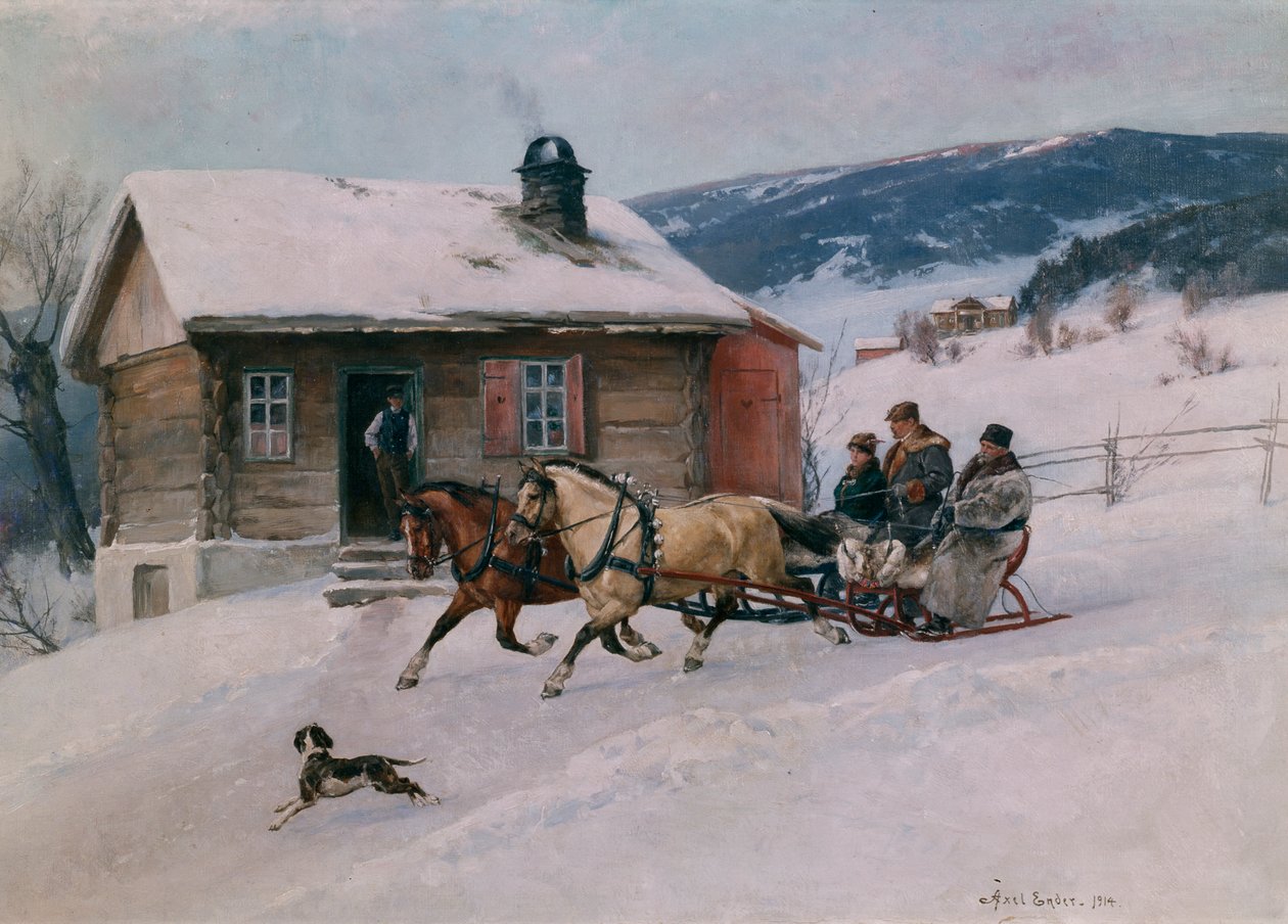 Jízda na saních od Axel Hjalmar Ender