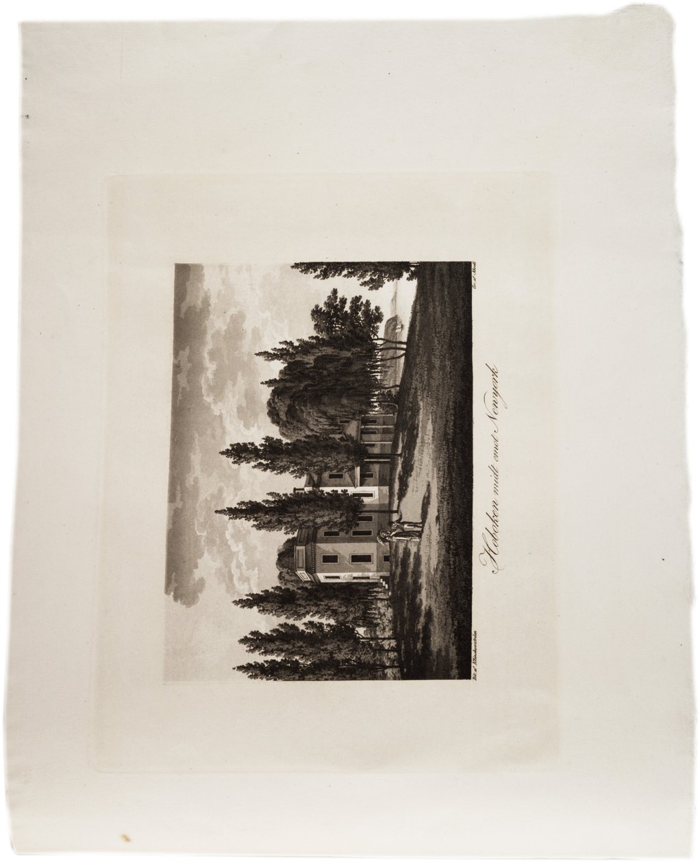 Hoboken naproti New Yorku, z Atlasu Spojených států, 1824 (akvatinta) od Axel Leonhard Klinckowström