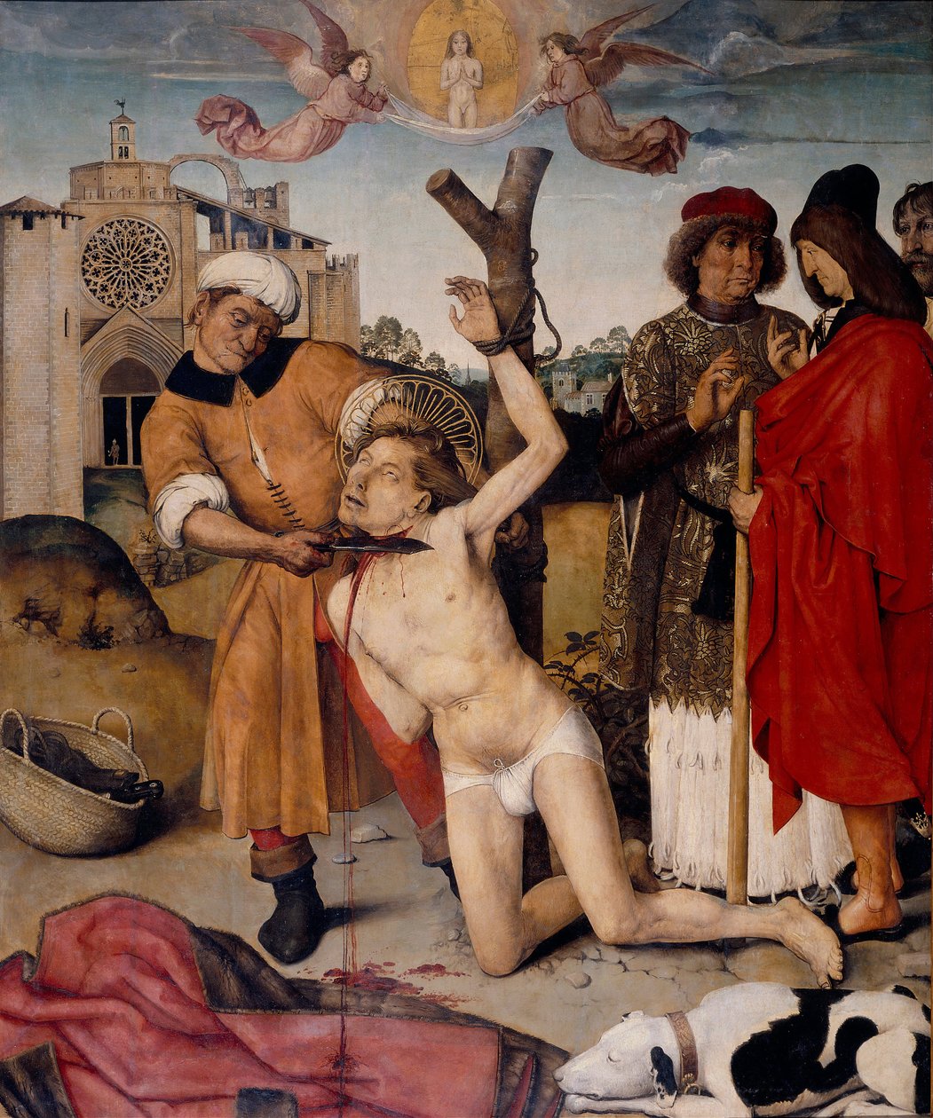 Umučení svatého Cucuphase - malba de Aine (Ayne) Bru (Brun) (aktivní 16. století) - 1502-1507 - Olej na dřevě - 164x133 - Museu Nacional d
