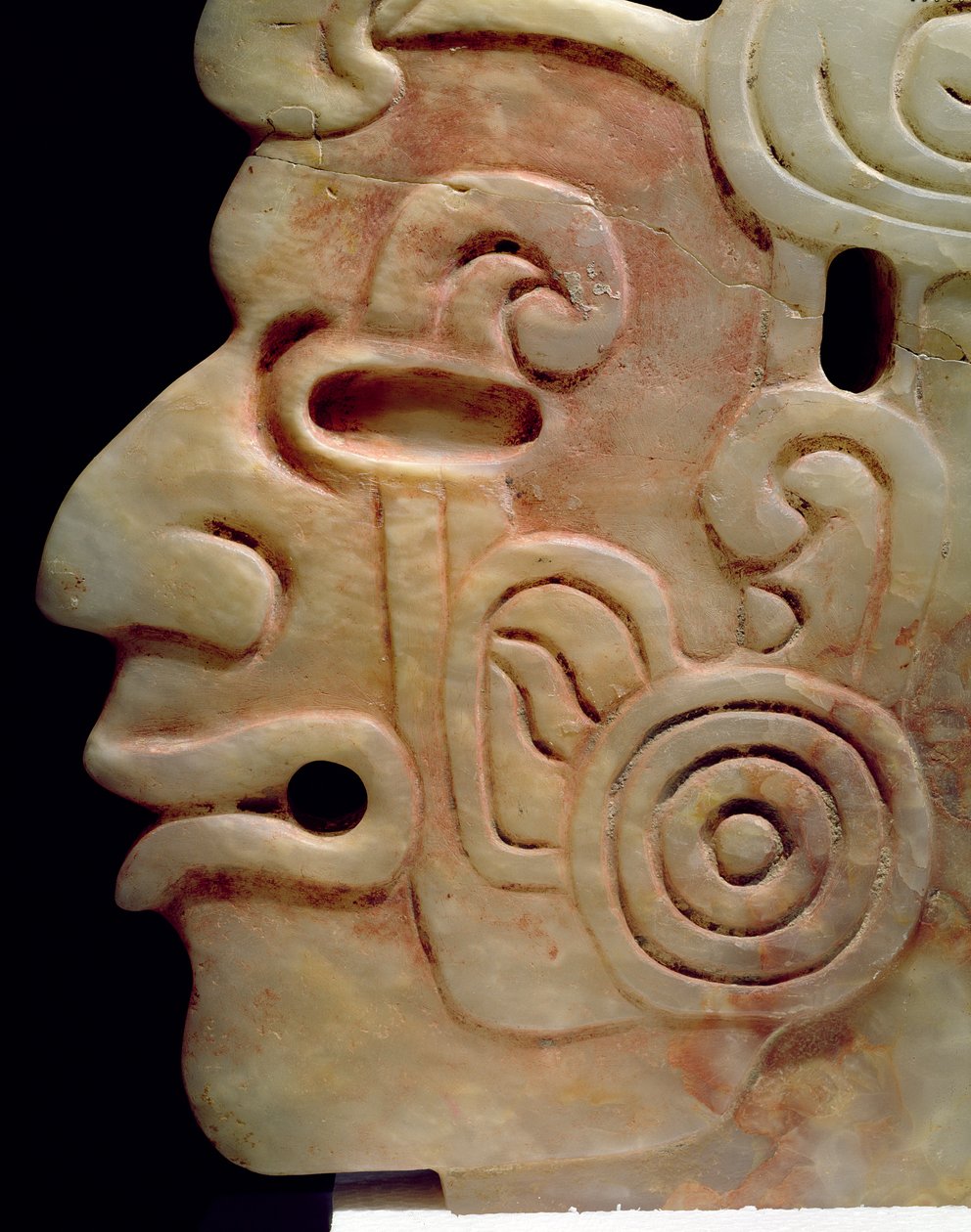 Profil muže s náušnicemi (polychromovaný onyx) od Aztec