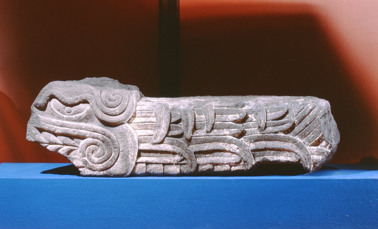Opeřený had Quetzalcoatl, pozdní postklasické období (1300-1521) od Aztec