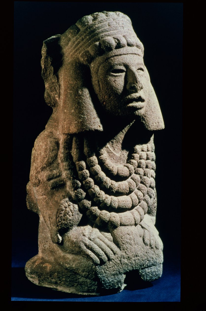 Bohyně Chalchihuitlicue, nalezená v údolí Mexika, 1300-1500 našeho letopočtu od Aztec