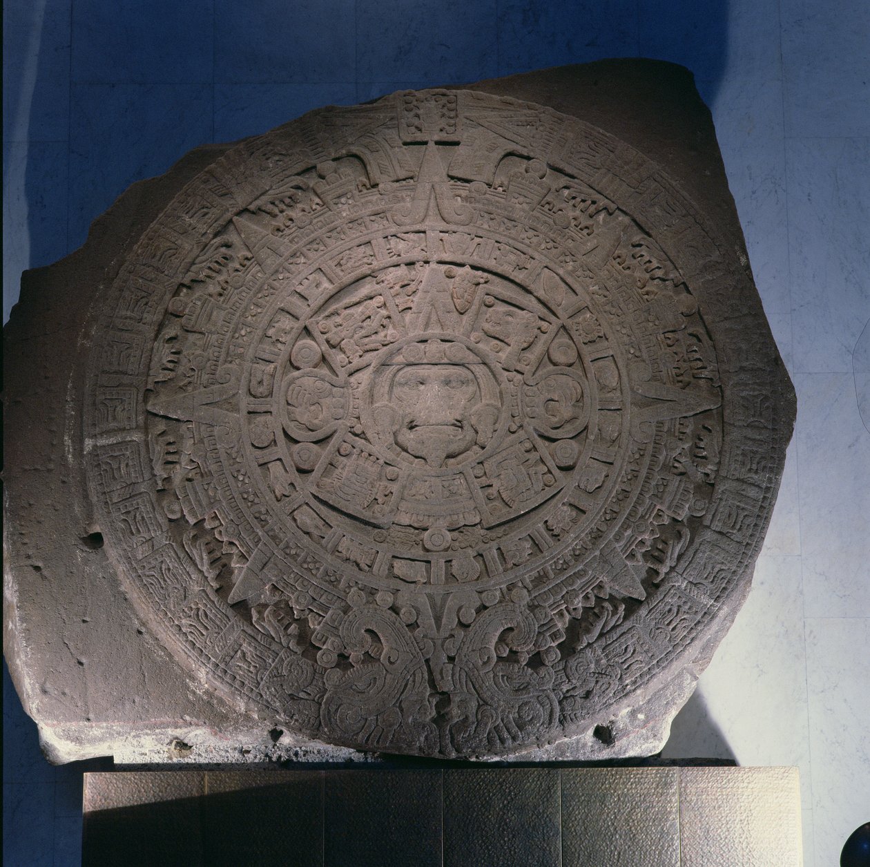 Velký kalendářní kámen, pozdní post klasického období (1300-1521) (viz také 207556) od Aztec