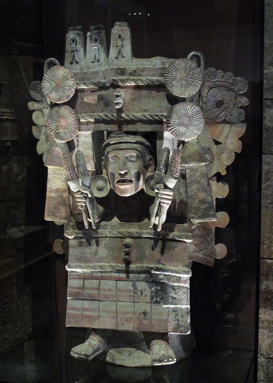 Kadidlo v podobě bohyně zemědělství Chicomecoatl, Tlahuac, pozdní postklasické období, cca 1500 od Aztec