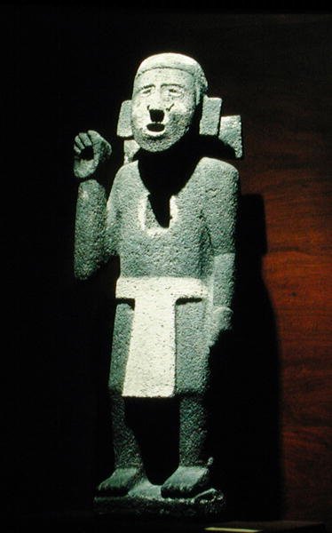 Standardní nosič, pozdní období klasického období (1300–1521) (malovaný kámen) od Aztec Aztec