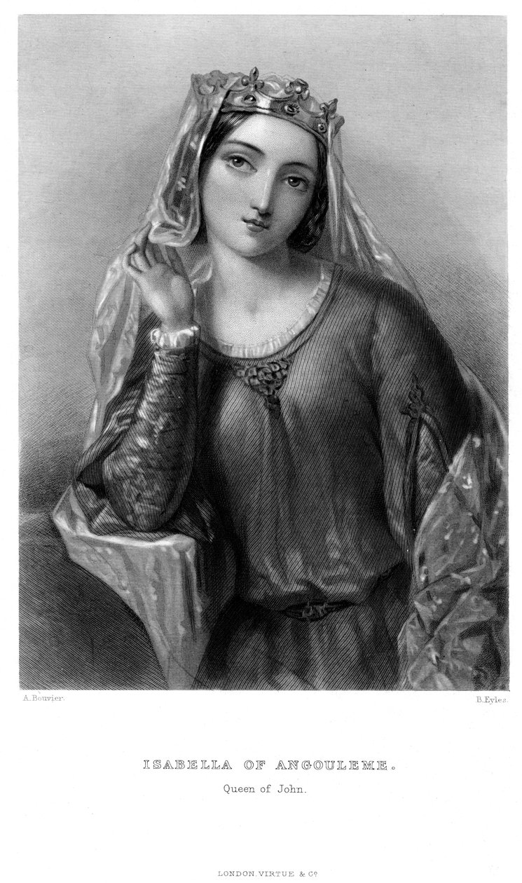 Isabella z Angouleme 1187-1246, královna choť krále Jana. od B. Eyles