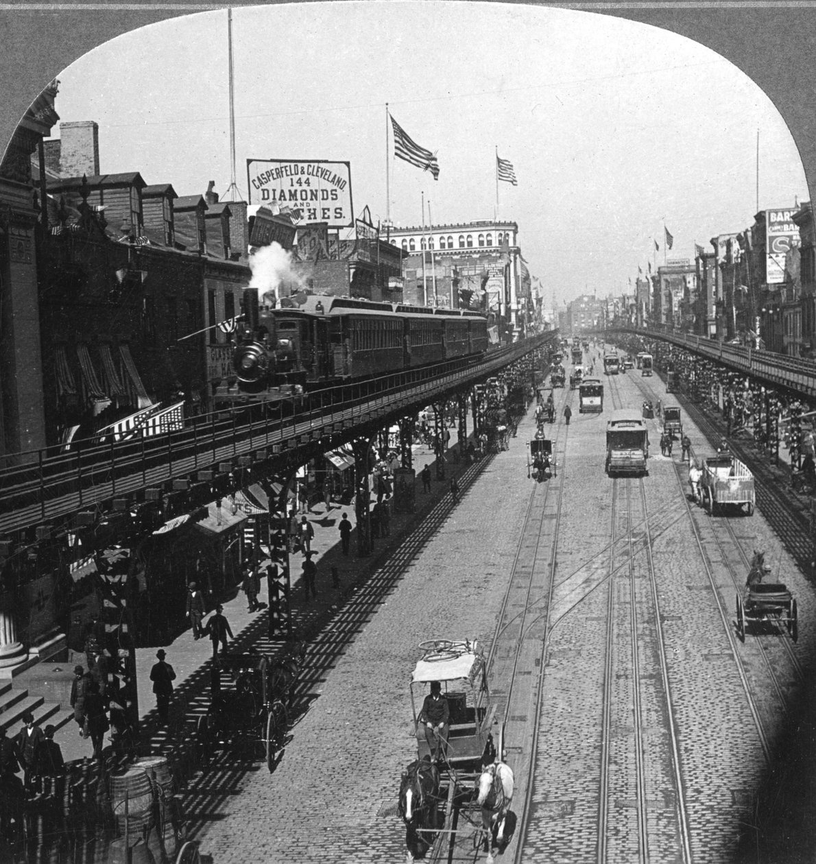The Bowery, New York, USA, 1900. od B. L. Singley