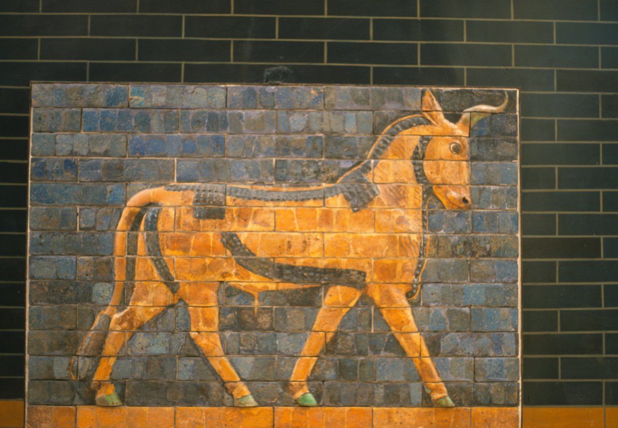 Býk, z Babylonu (glazované cihly) od Babylonian