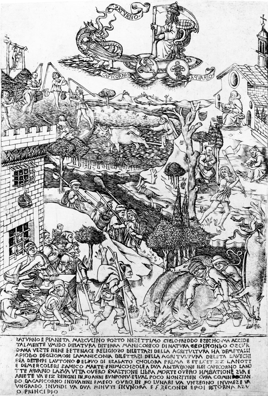 Saturn, kolem 1464 od Baccio Baldini