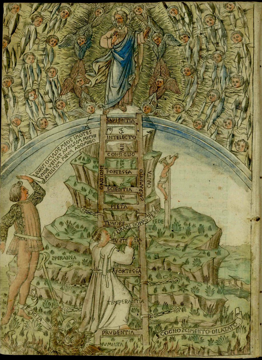 Baldini, Baccio - Žebřík ctnosti 1477 od Baccio Baldini