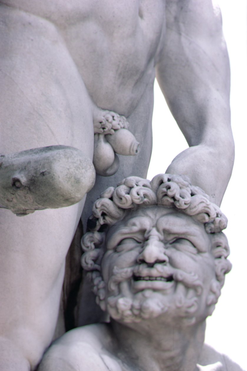 Detail ze sochy Herkula a Cacusa, 1534 od Baccio Bandinelli