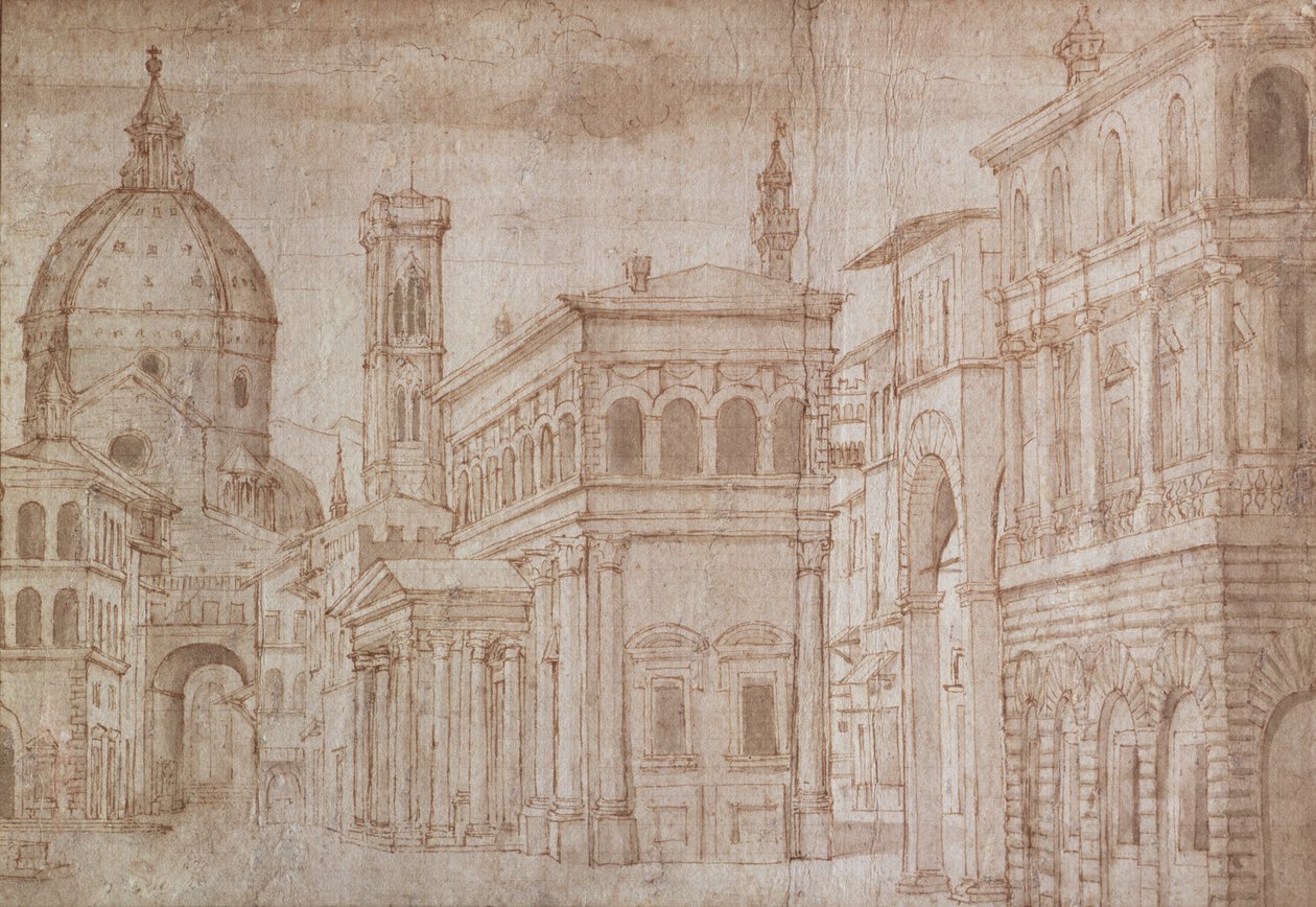 Architektonické Capriccio od Baldassare Lanci