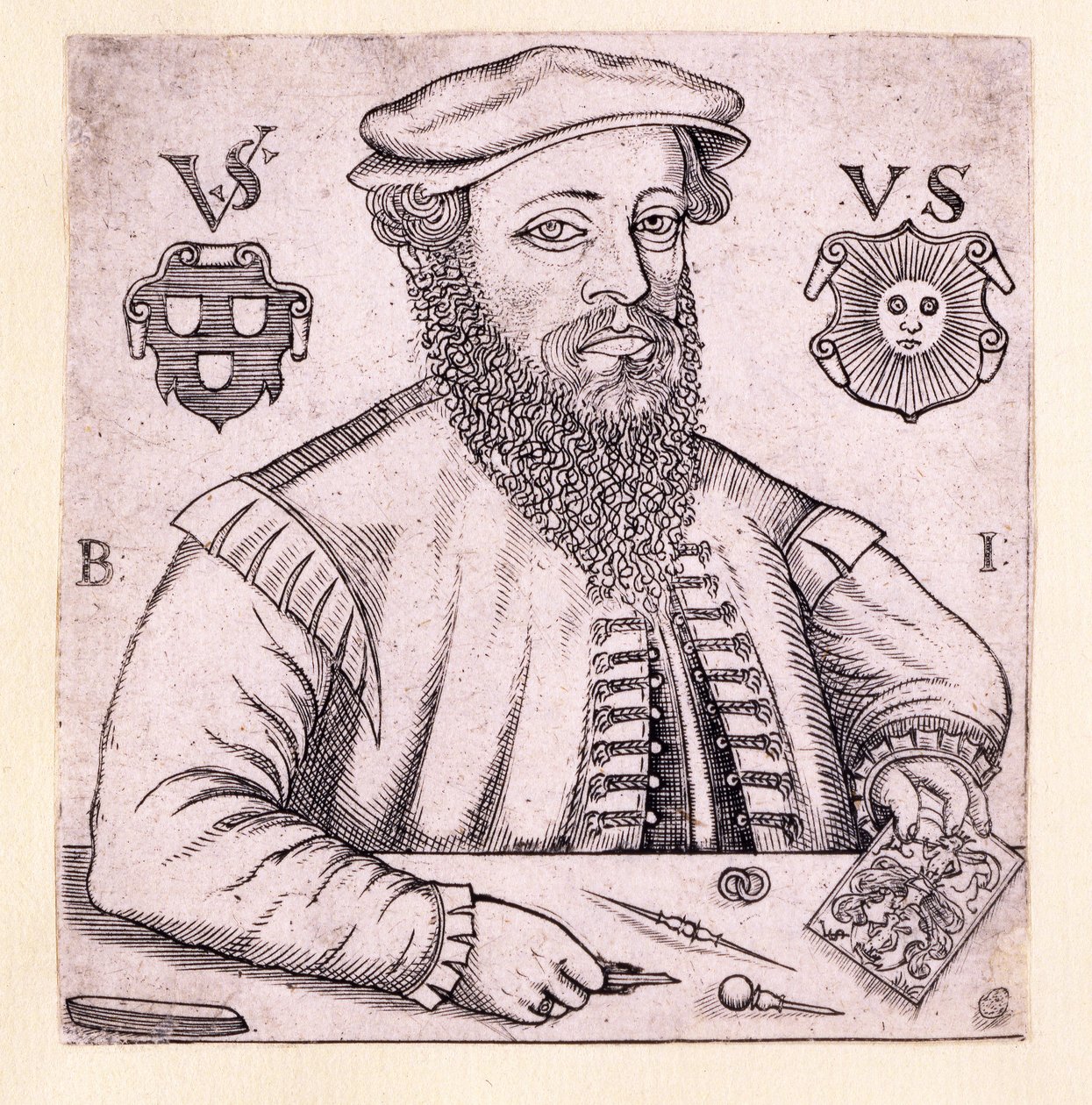 Portrét Virgila Solise, hospoda. Norimberk 1562 od Balthasar Jenichen