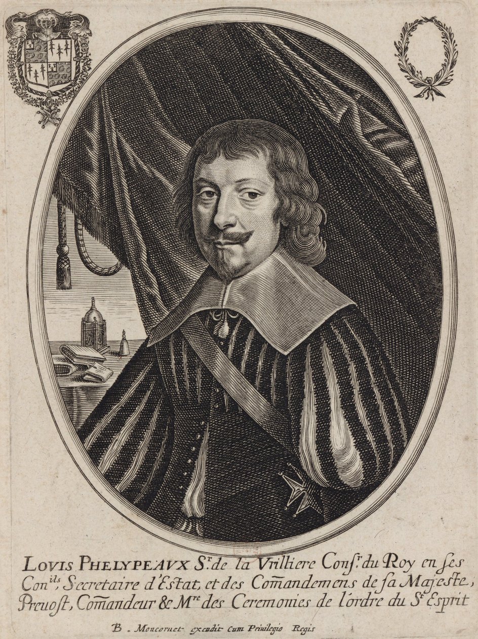 Louis Phélypeaux de La Vrillière, státní tajemník tzv. reformovaného náboženství. od Balthazar Moncornet