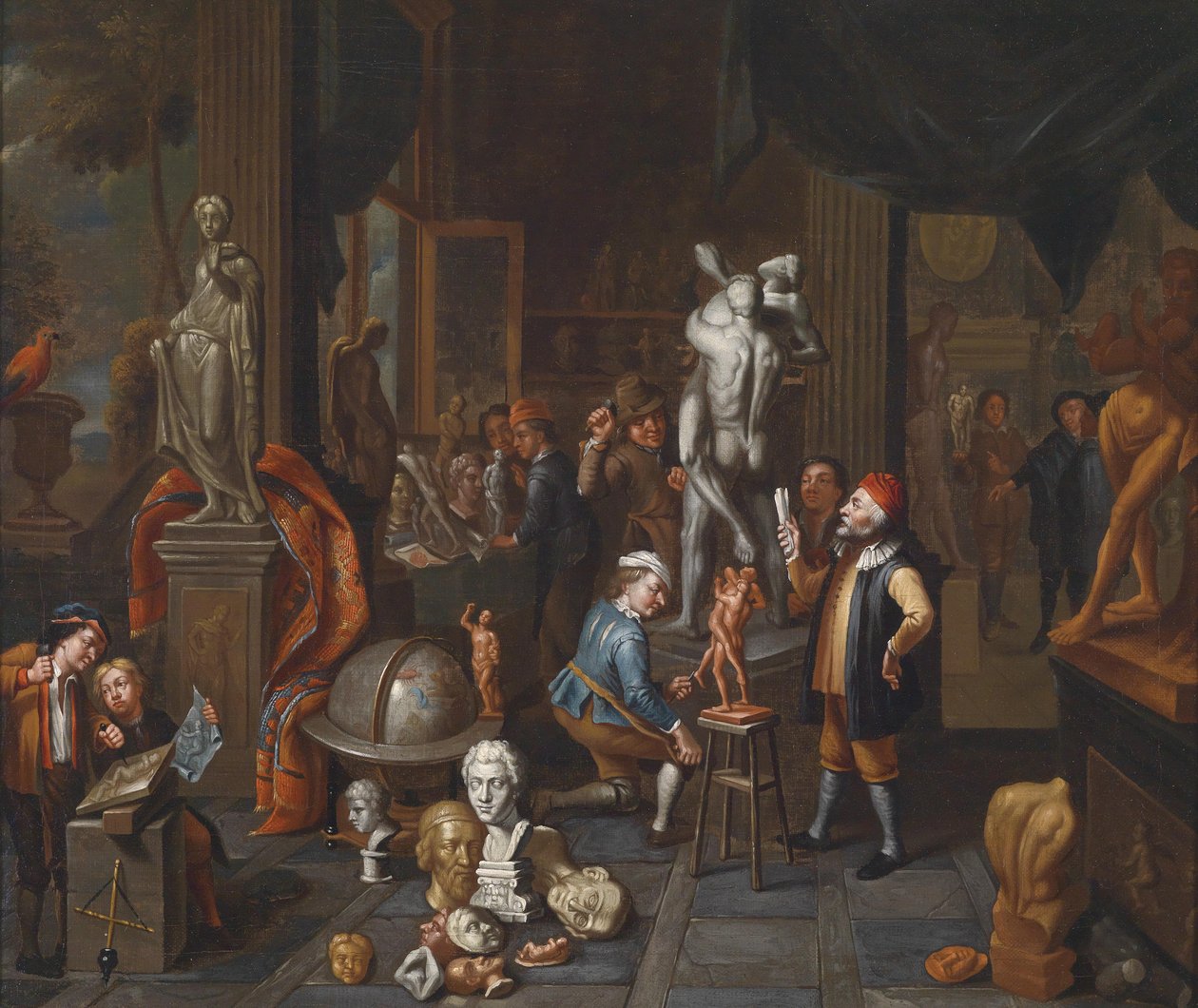 V sochařově ateliéru od Balthasar van den Bossche