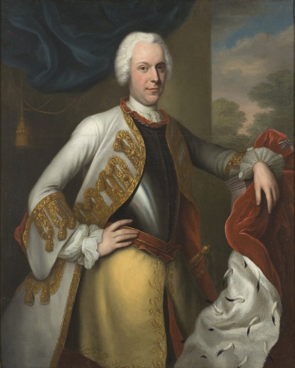 Adolf Fredrik (1710–1771), švédský král, vévoda z Holštýnska-Gottorpu, kníže-biskup z Lübecku, ženatý s Lovisou Ulrikou Pruskou od Balthasar Denner