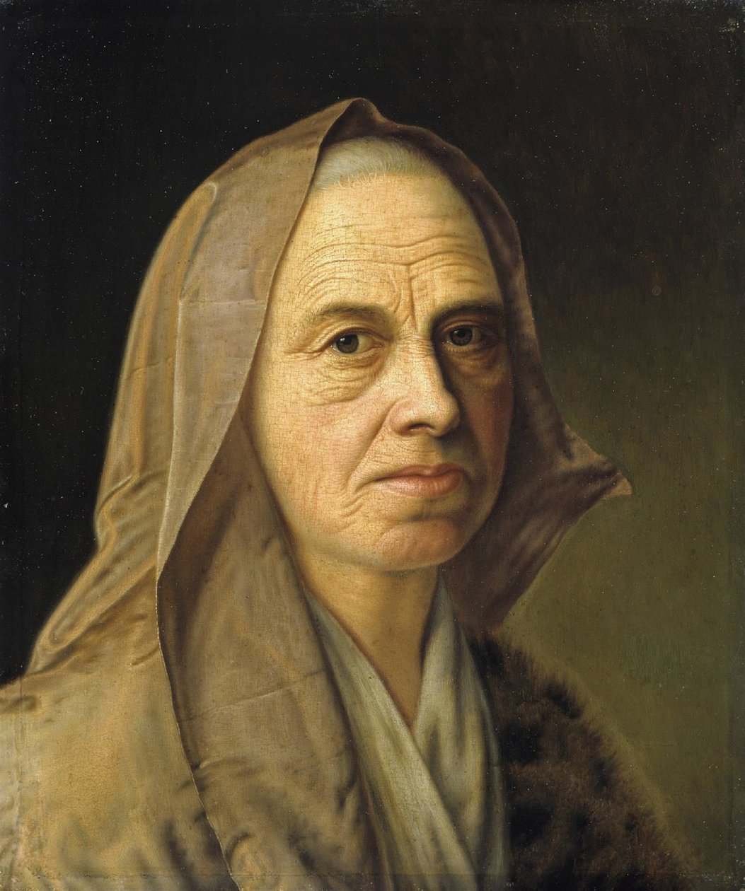 Denner, Balthasar - Studie staré ženy - Hamburger Kunsthalle od Balthasar Denner