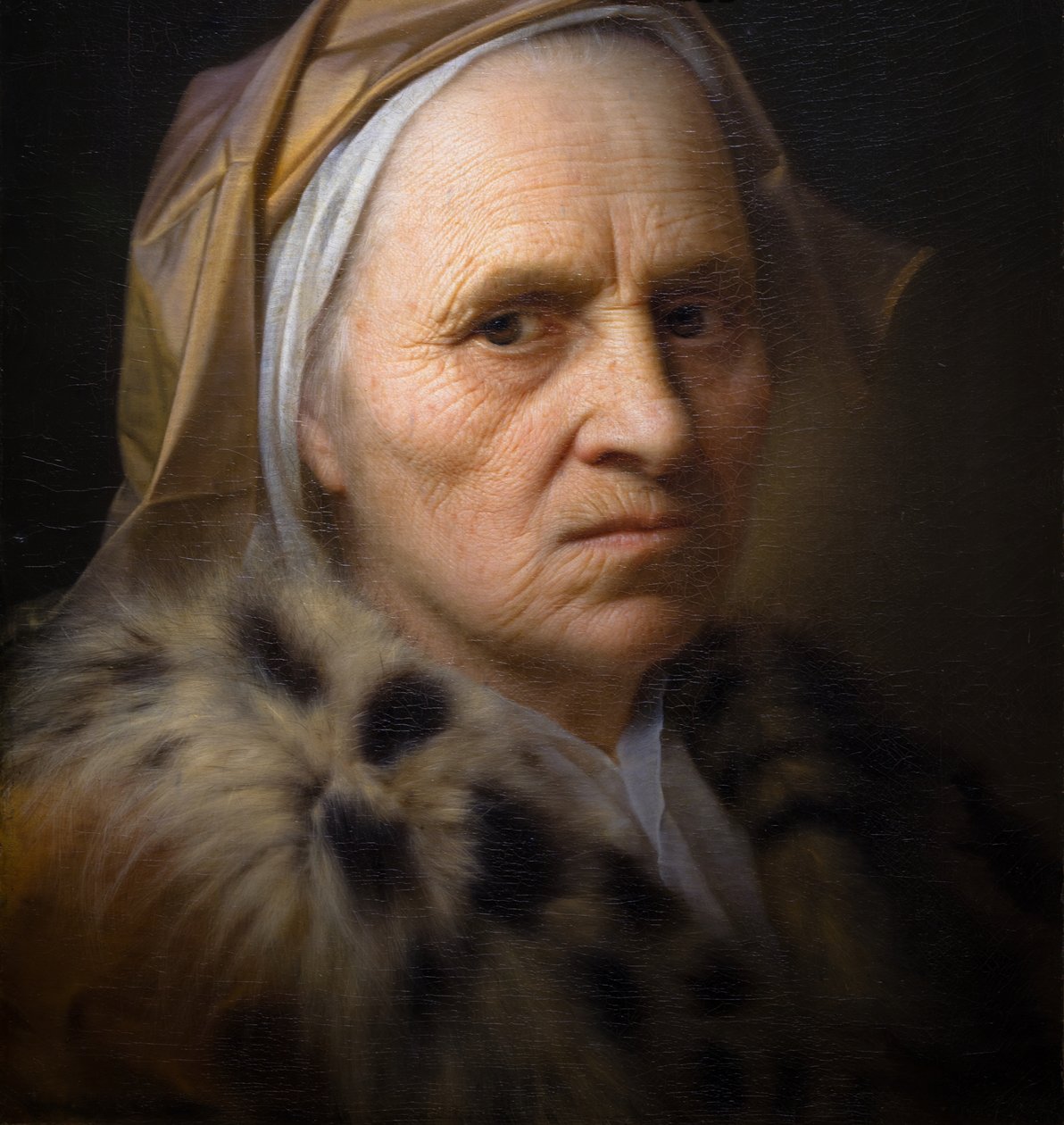 Stará žena (detail) od Balthasar Denner