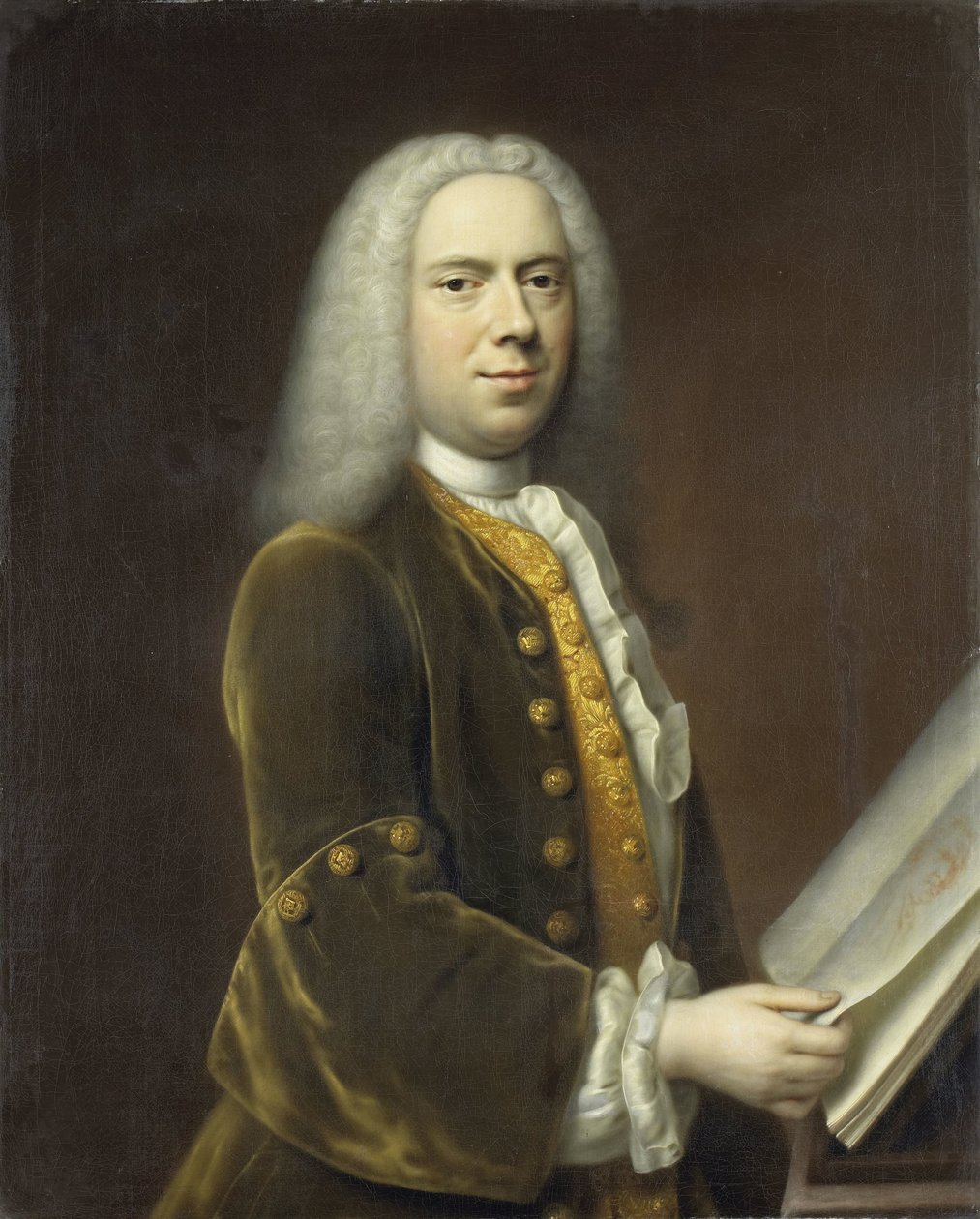 Portrét muže, pravděpodobně Cornelis Troost (1696-1750) od Balthasar Denner