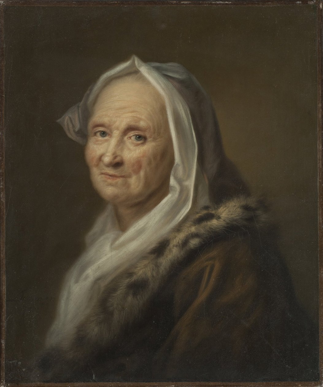 Portrét staré dámy od Balthasar Denner