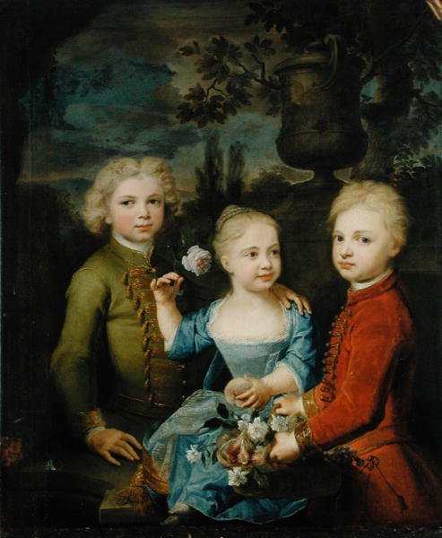 Děti radního Bartholda Heinricha Brockese (1680-1747) od Balthasar Denner