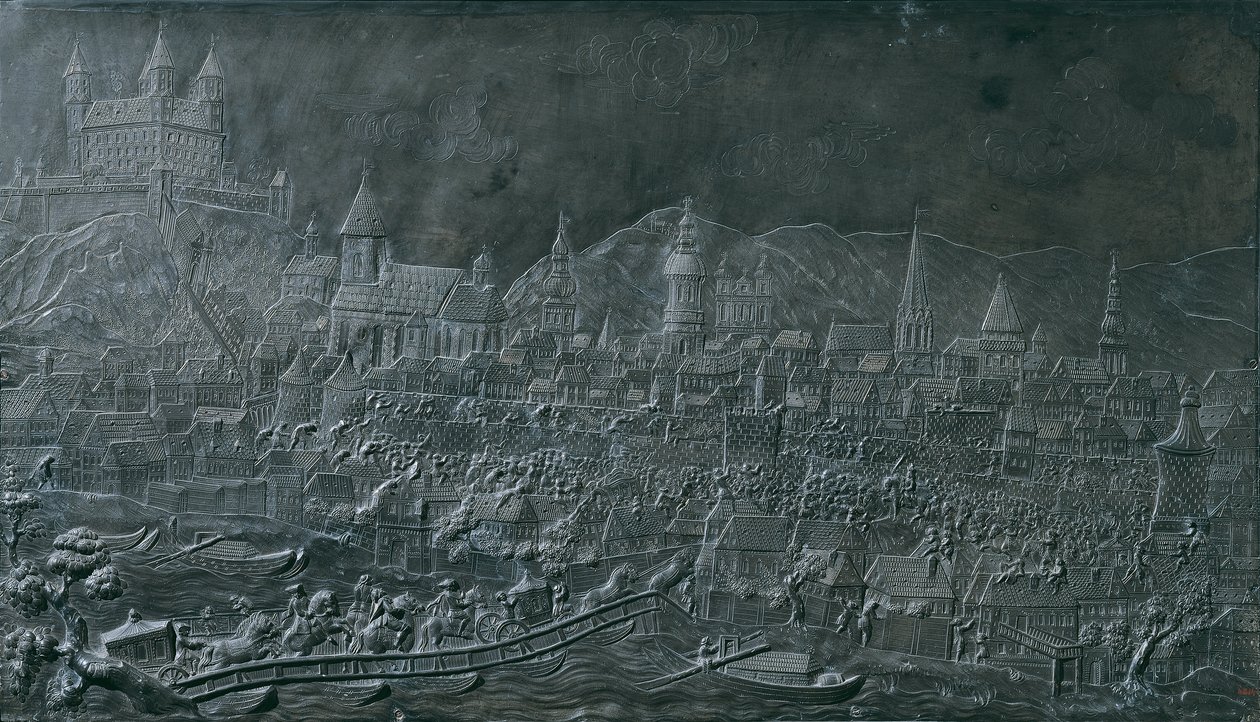 Jízda Marie Terezie na korunovačním kopci v Pressburgu 25. června 1741 od Balthasar Ferdinand Moll