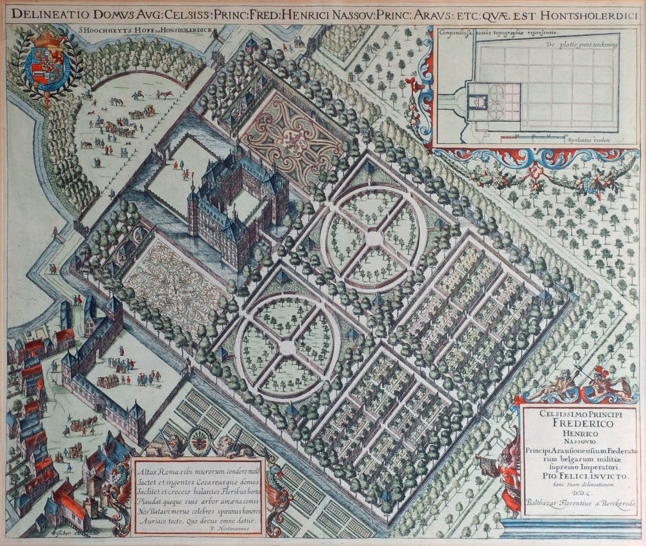 Hof te Honsholerdijk (17. století) od Balthasar Florisz. van Berckenrode