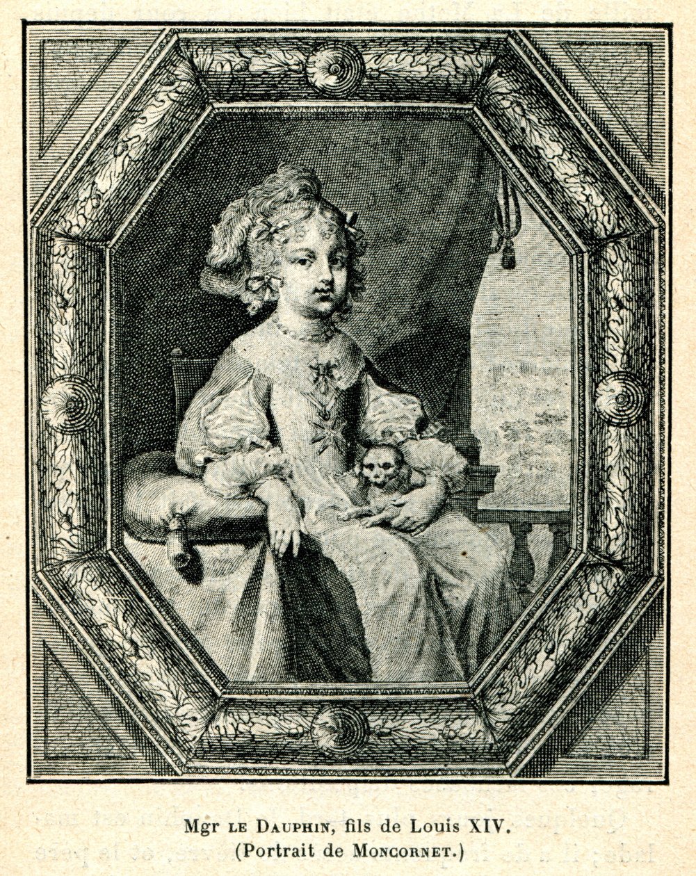 Cabanès, Výchova knížat005 Mgr. dauphin, syn Ludvíka XIV. od Balthasar Moncornet