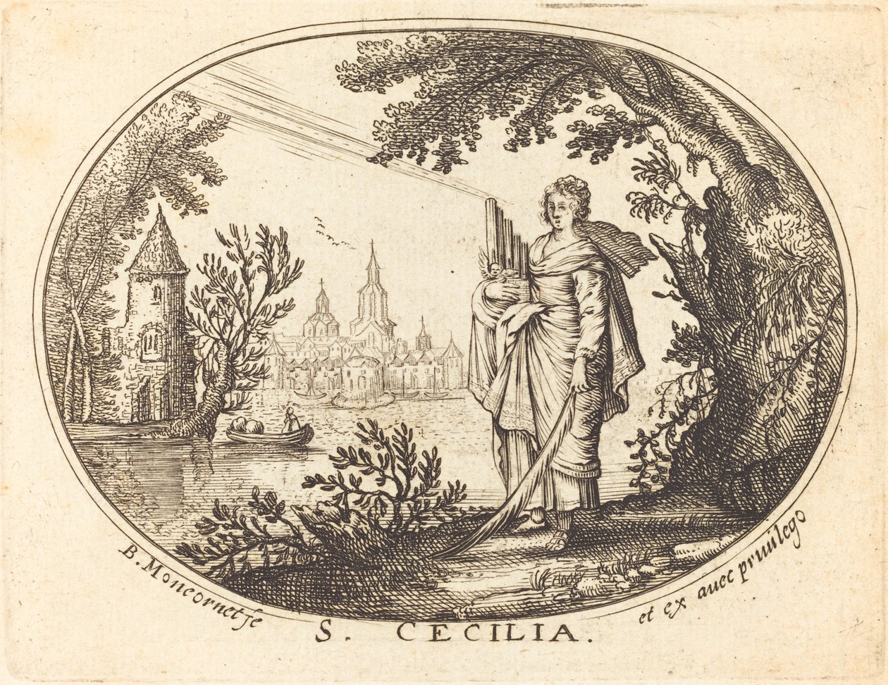 Svatá Cecílie v krajině od Balthasar Moncornet