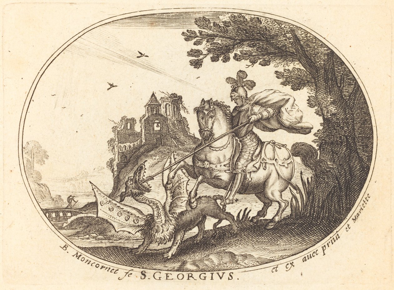 Svatý Jiří a drak od Balthasar Moncornet