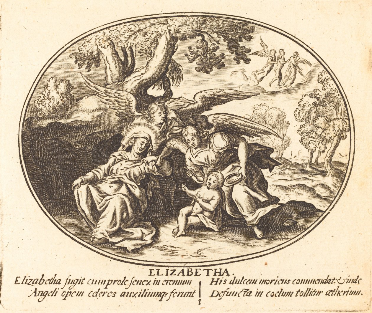 Let svaté Alžběty se svatým Janem od Balthasar Moncornet