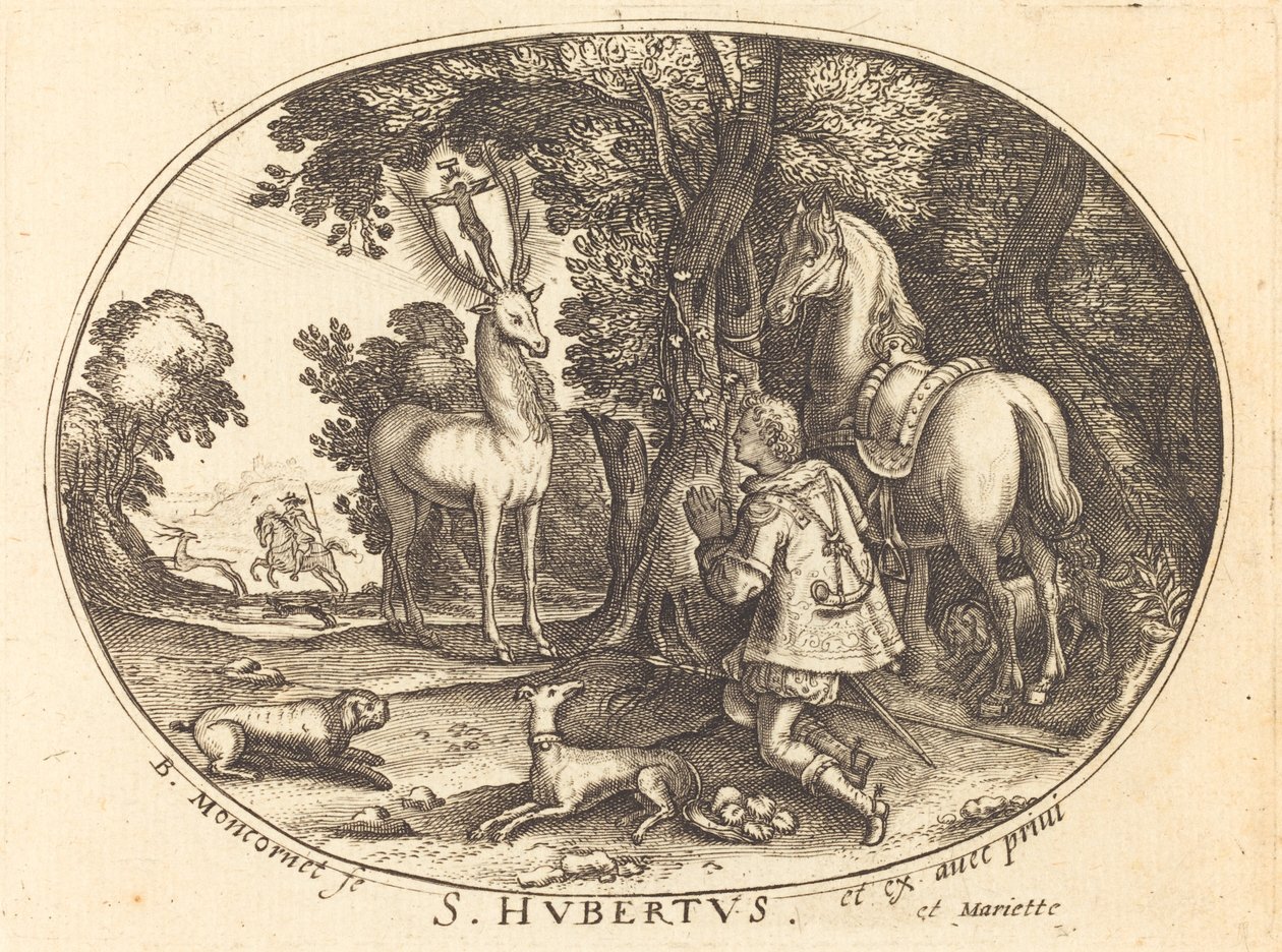 Vize svatého Huberta od Balthasar Moncornet