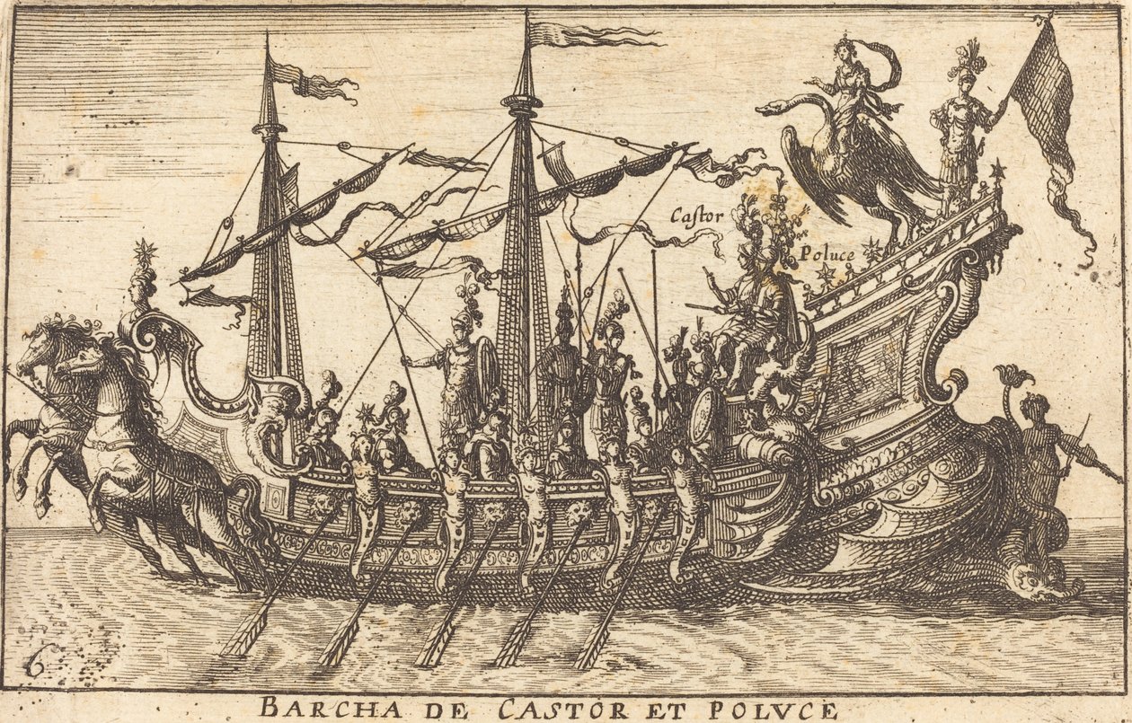 Bercha de Castor je Poluce od Balthasar Moncornet after Remigio Cantagallina