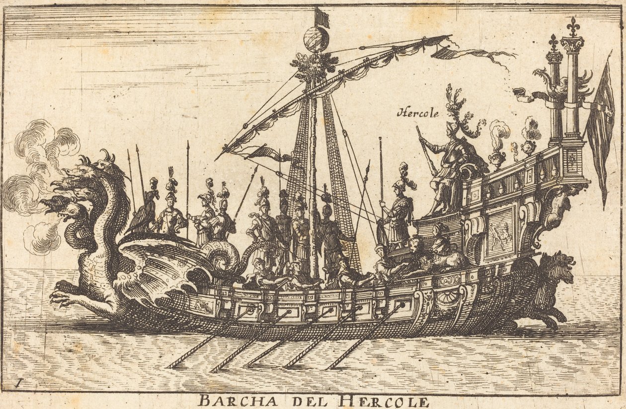 Všichni del Hercole od Balthasar Moncornet after Remigio Cantagallina