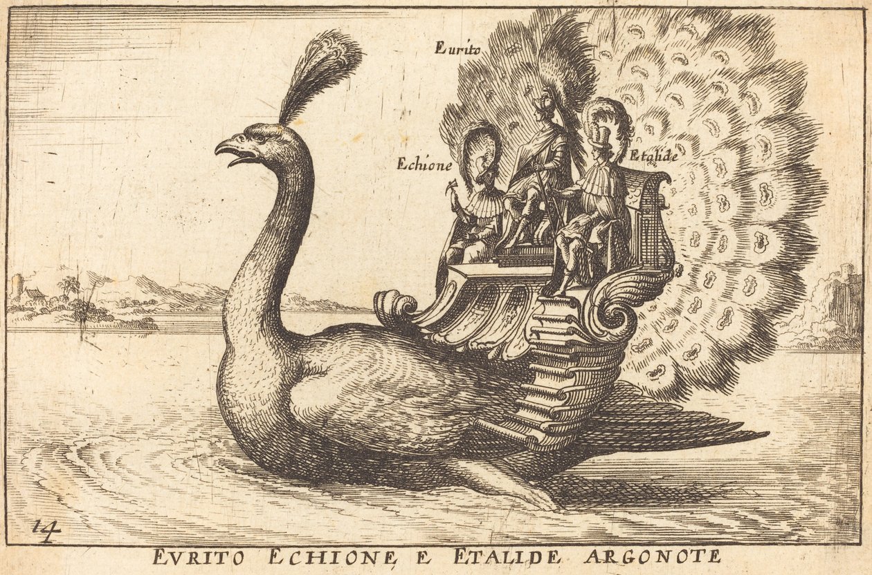 Evrytus Echione z Etalides the Argonaut od Balthasar Moncornet after Remigio Cantagallina