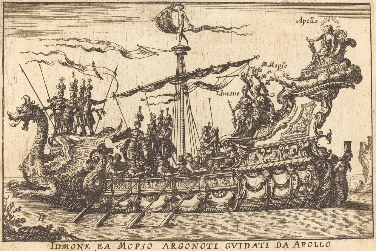 Identifikoval Mopso Argonoti s průvodci Apolla od Balthasar Moncornet after Remigio Cantagallina
